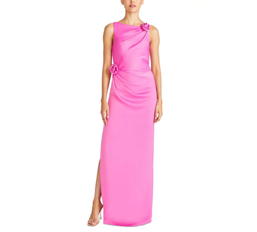ML Monique Lhuillier Leela Crepe Long Dress MSRP $545