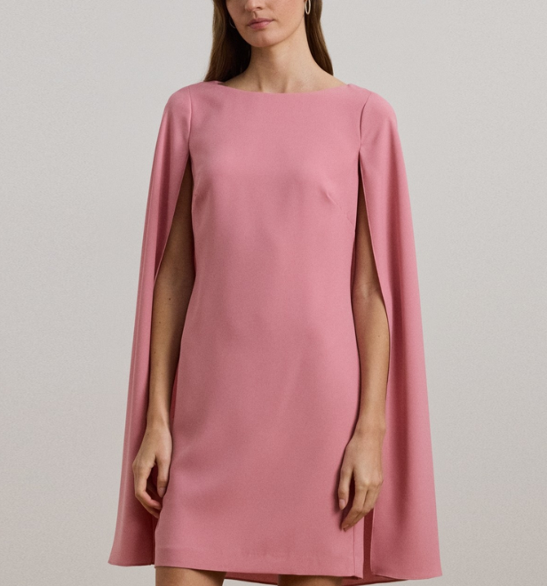 Lauren Ralph Lauren Georgette Cape Dress MSRP $195