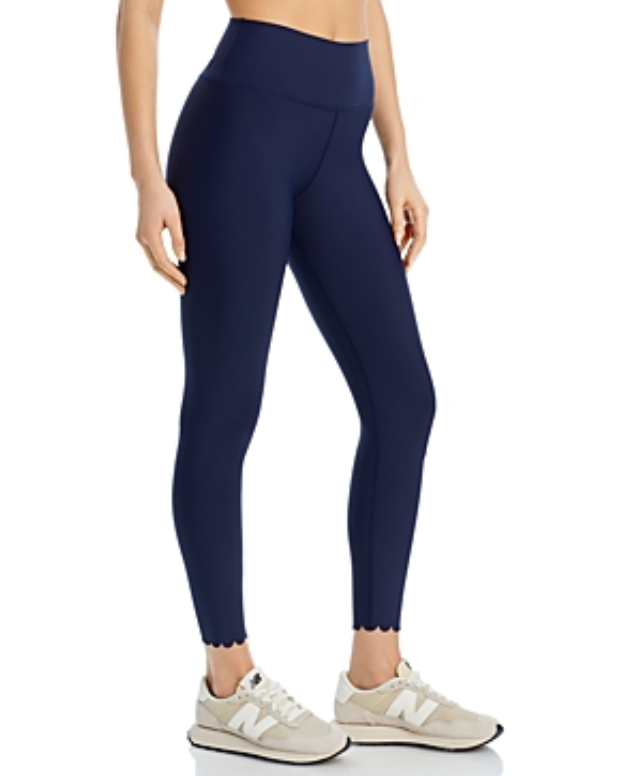 AQUA Athletic Scalloped Hem Leggings MSRP $68