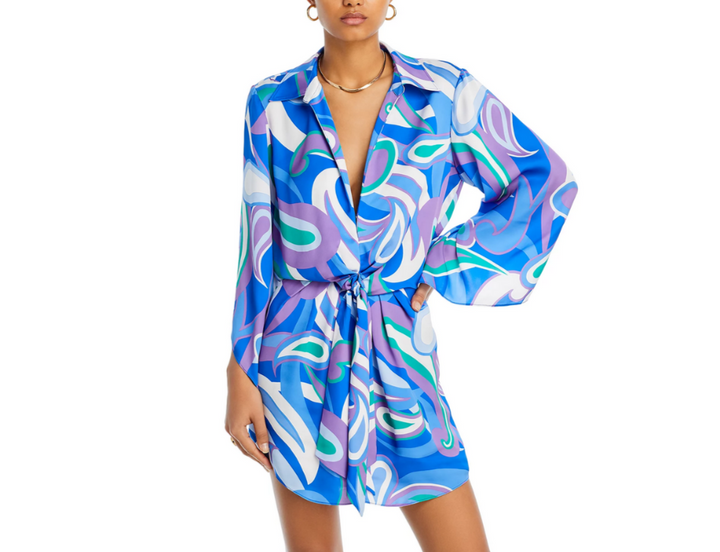 Ramy Brook Retro Printed Penny Dress MSRP $485 Size XL # 10B 2653 New