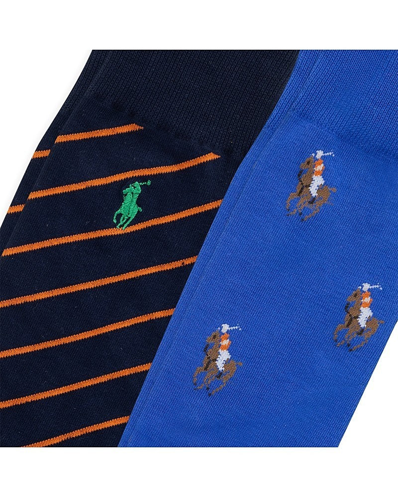 Polo Ralph Lauren Men's 2-Pack Knit-In Pony Slack Socks MSRP $22
