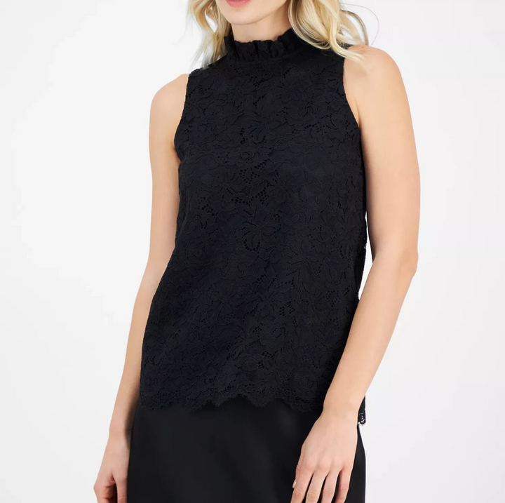 Anne Klein Women's Sleeveless Lace Blouse MSRP $99