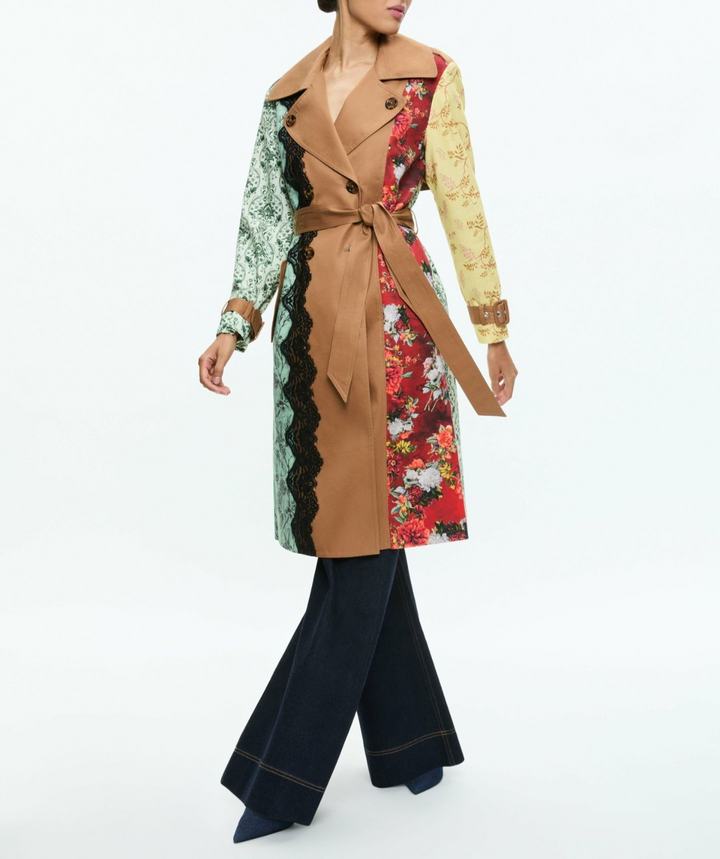 Alice and Olivia Keith MIDI Trench Coat MSRP $895