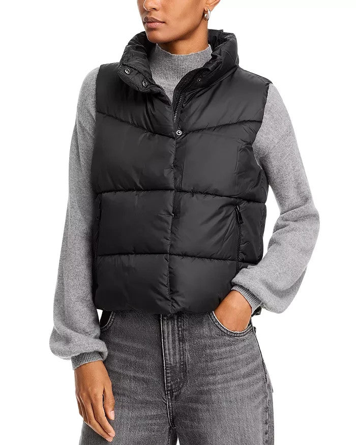 AQUA Athletic Cire Crop Padded Vest MSRP $108