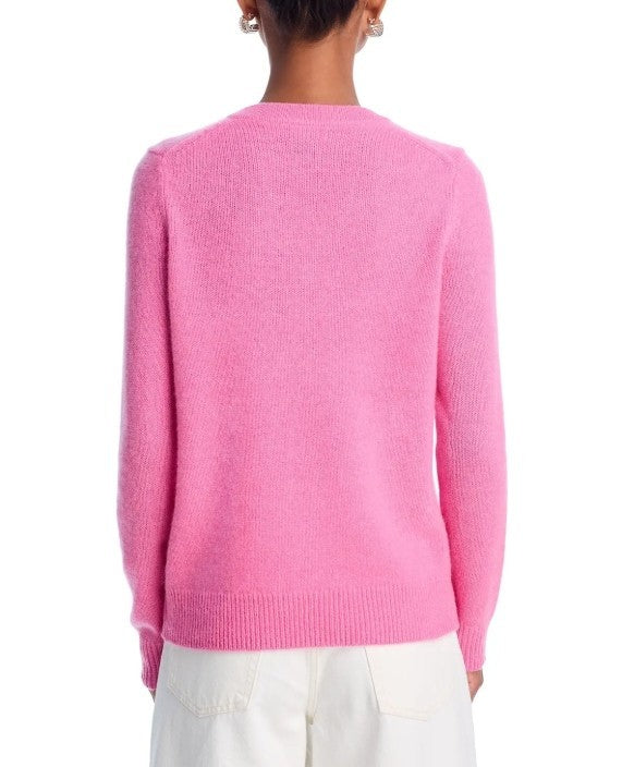 C by Bloomingdale's Cashmere V Neck Cashmere Sweater MSRP $178
