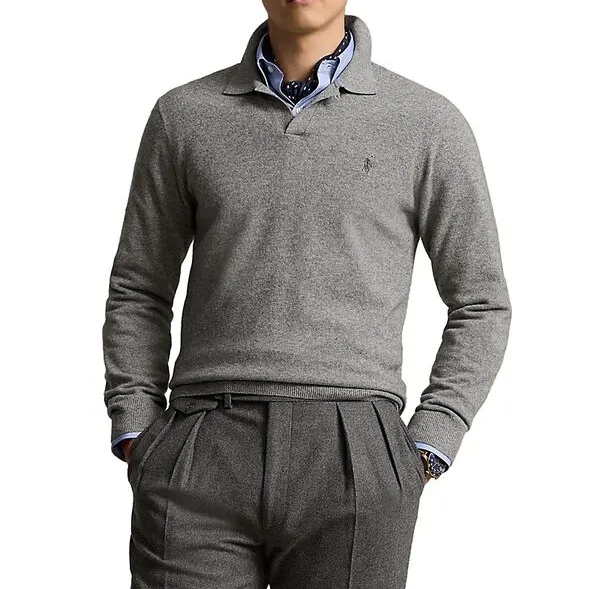 Polo By Ralph Lauren Regular Fit Wool Polo Sweater MSRP $228