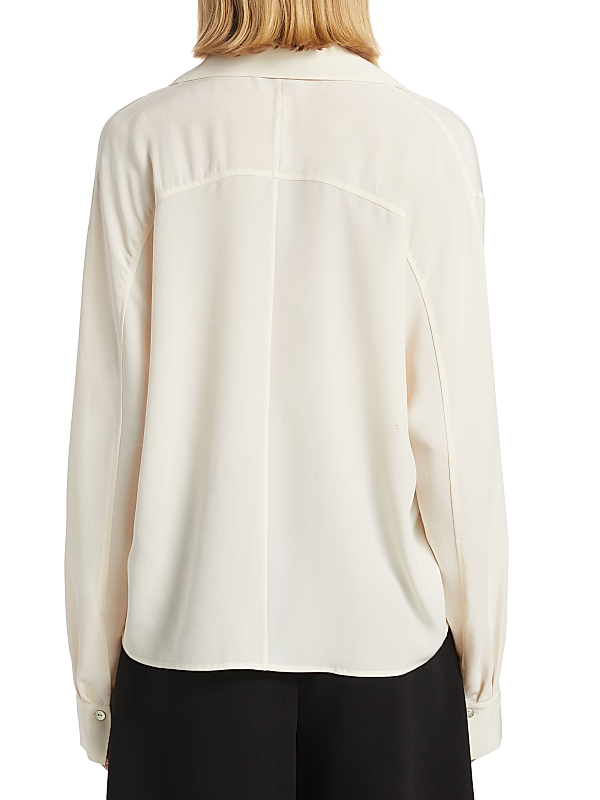Vince Silk Dolman Sleeve Shirt MSRP $395