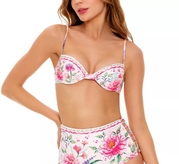 Agua Bendita Irene Chroma Floral Bikini Top