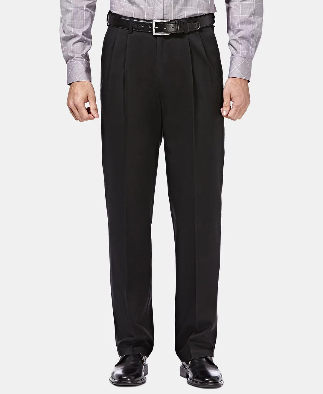 Haggar Premium No Iron Classic Fit Pleat Hidden Expandable Waist Pants MSRP $70