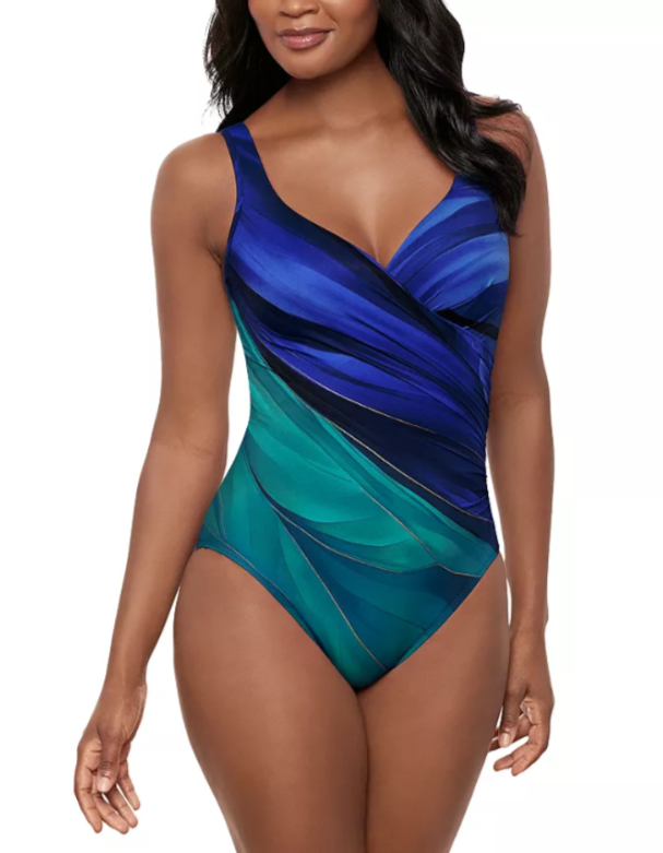 Miraclesuit Maldiva It's A Wrap One Piece Swimsuit MSRP $196