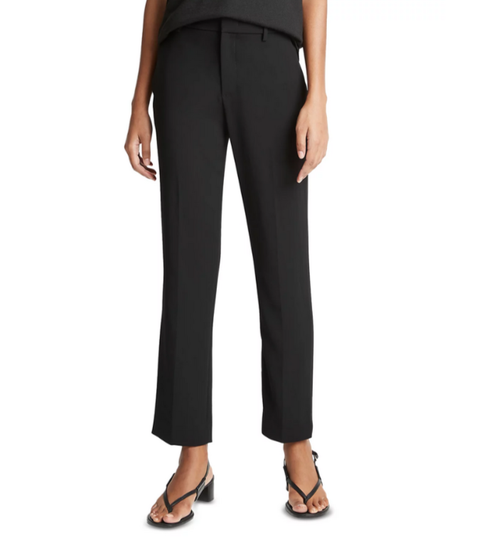 Vince Tailored Crepe Straight Leg Pants MSRP $345
