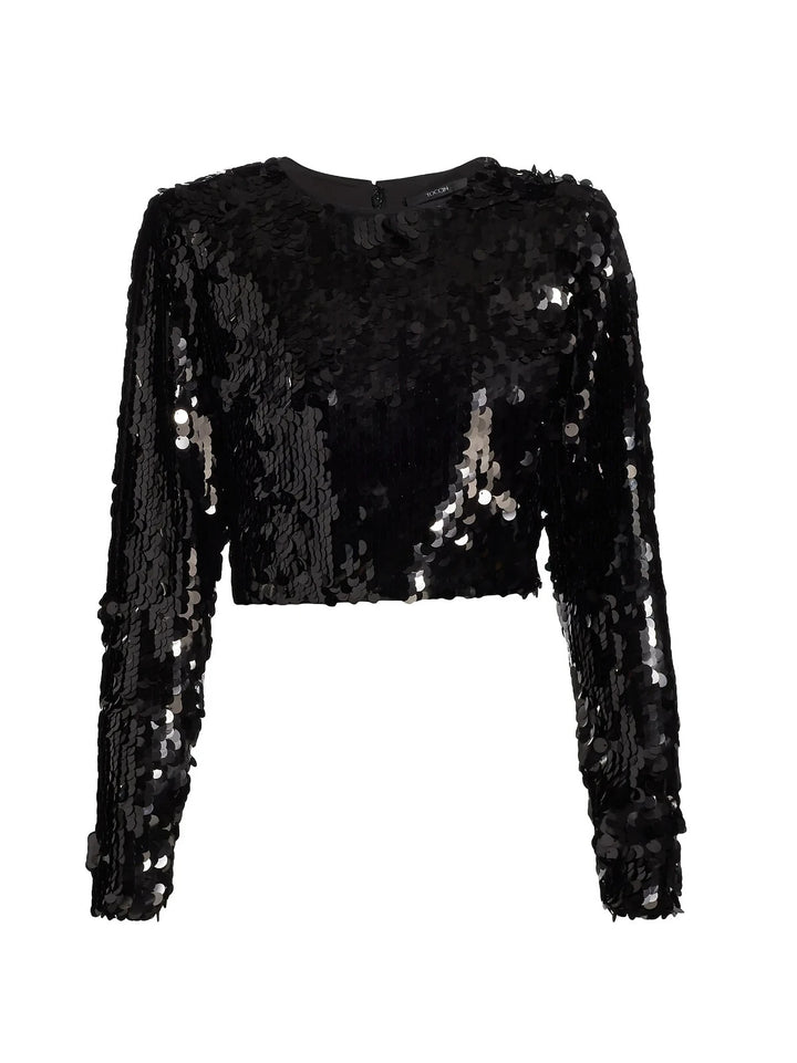 Toccin  Anaya Sequined Crop Top MSRP $425
