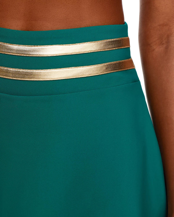 AQUA Athletic x Venus Williams Metallic Striped Waistband Flared Skort MSRP $78