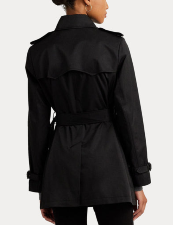 Lauren Ralph Lauren Double-Breasted Short Trench Coat MSRP $240