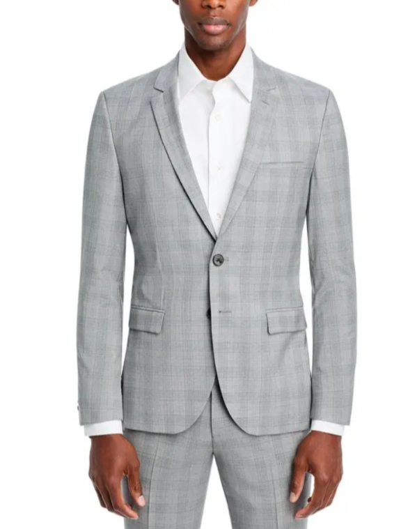 HUGO Arti Plaid Extra Slim Fit Suit Jacket MSRP $545