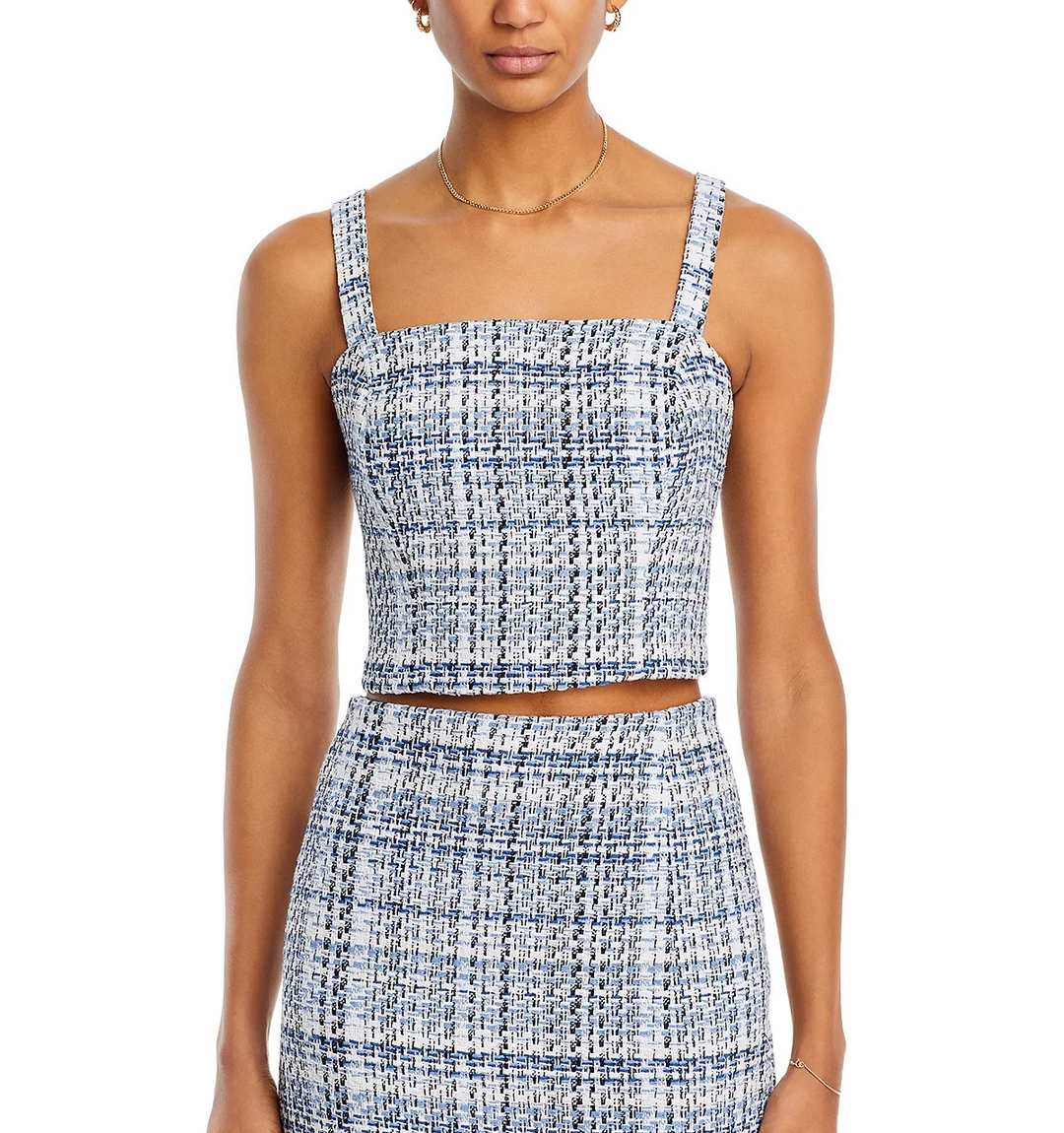Lucy Paris Cher Tweed Tank Top MSRP $58