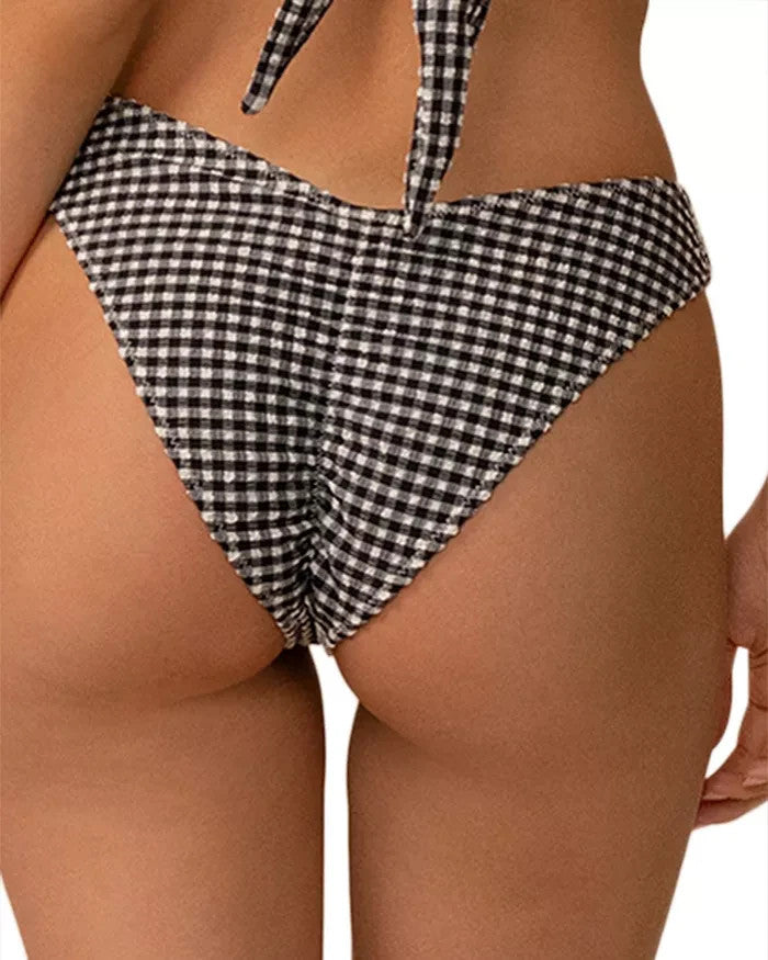 Montce Lulu Gingham Bikini Bottom MSRP $96