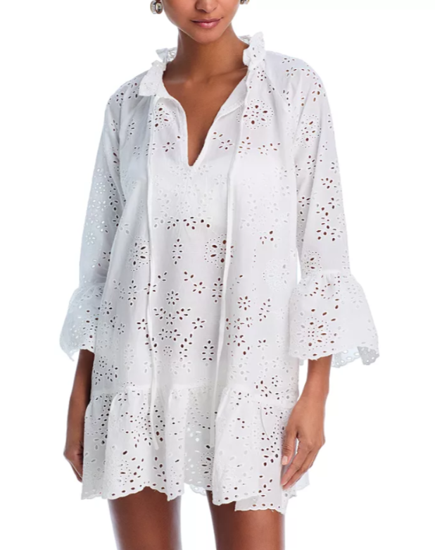 AQUA Embroidered Cover-Up Dress MSRP $108