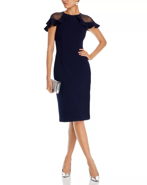 Eliza J Ruffle Sleeve Cocktail Dress MSRP $158