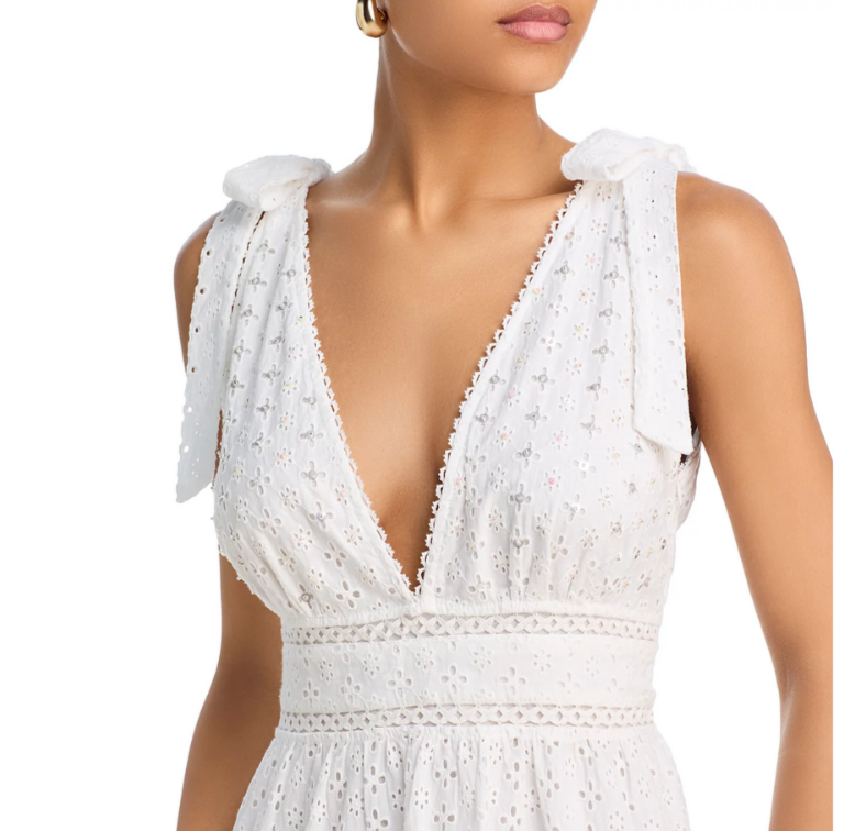Poupette St. Barth Cara Eyelet Mini Dress MSRP $310