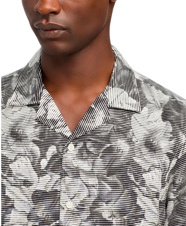 Theory Irving Printed Button Down Camp Shirt MSRP $195
