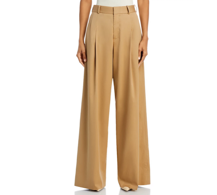 FRAME Pleated Wide Leg Pants MSRP $478