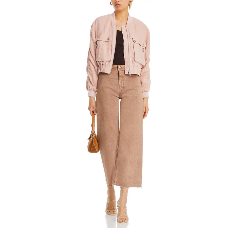 BLANKNYC Cropped Bomber Jacket MSRP $128