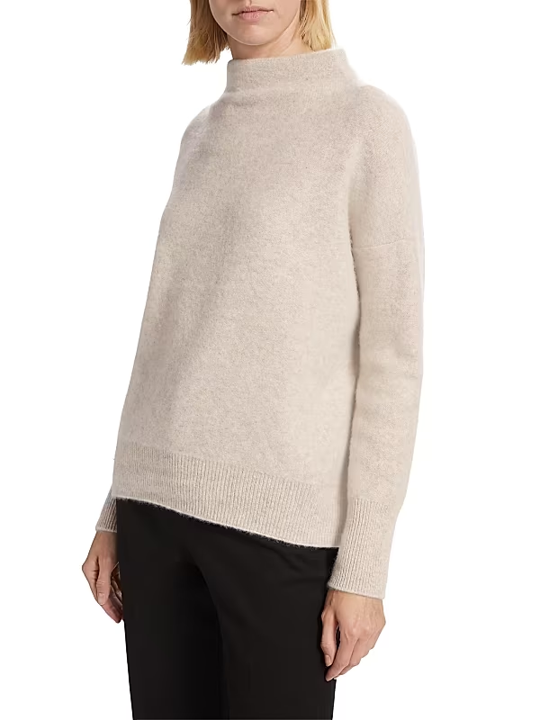 Vince Boiled Cashmere Funnel Neck Sweater MSRP $448