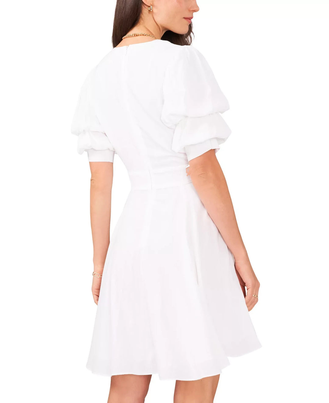 1.STATE Women's V-Neck Tiered Bubble Puff Sleeve Mini Dress $89.00