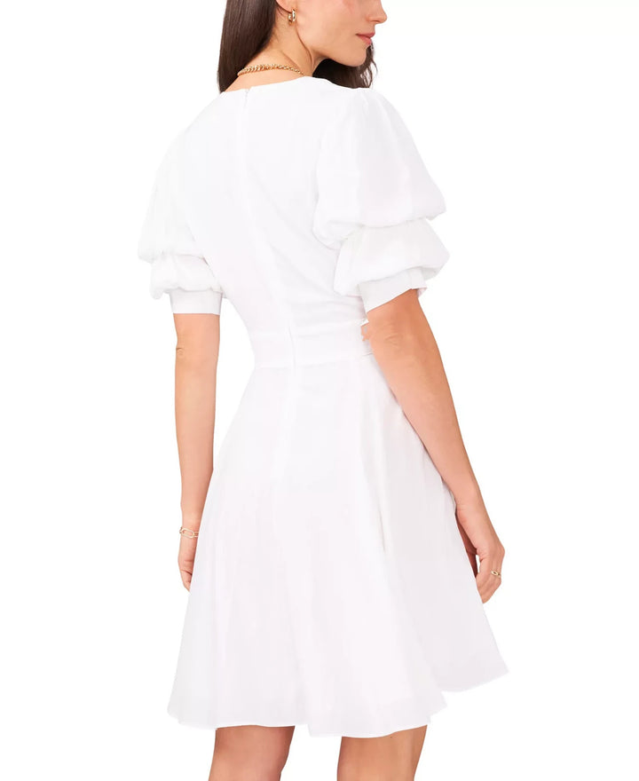 1.STATE Women's V-Neck Tiered Bubble Puff Sleeve Mini Dress $89.00
