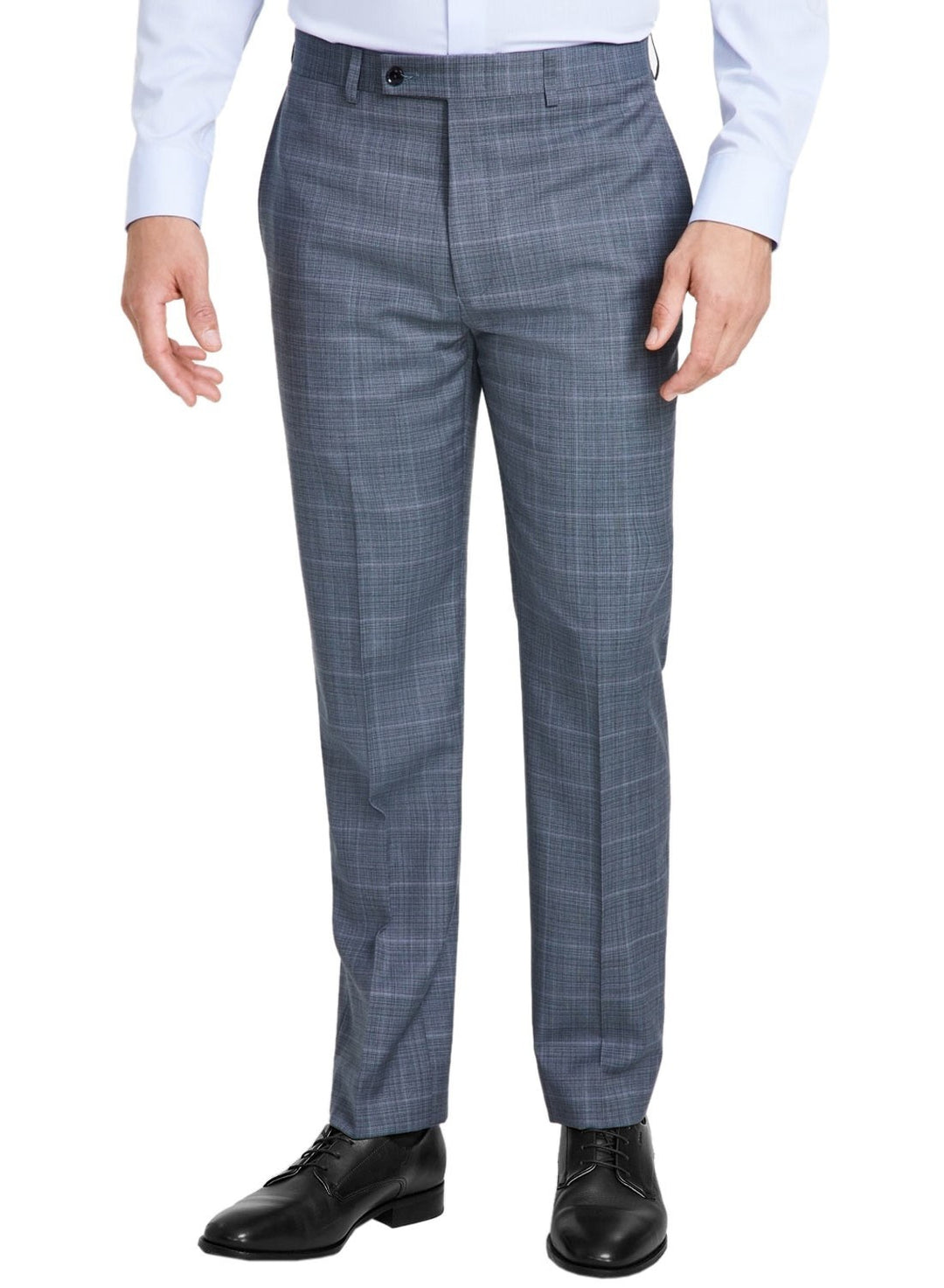 Calvin Klein Slim-Fit Wool-Blend Stretch Sharkskin Suit Separate Pants MSRP $190