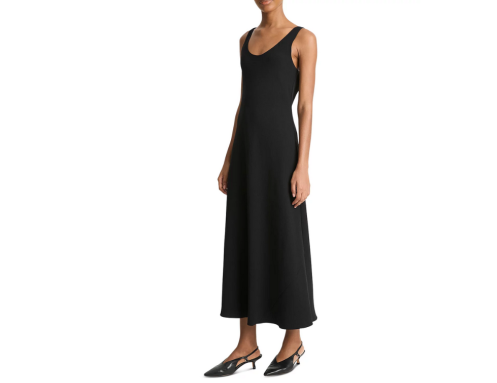 Vince Scoop Neck Slip Midi Dress MSRP $395