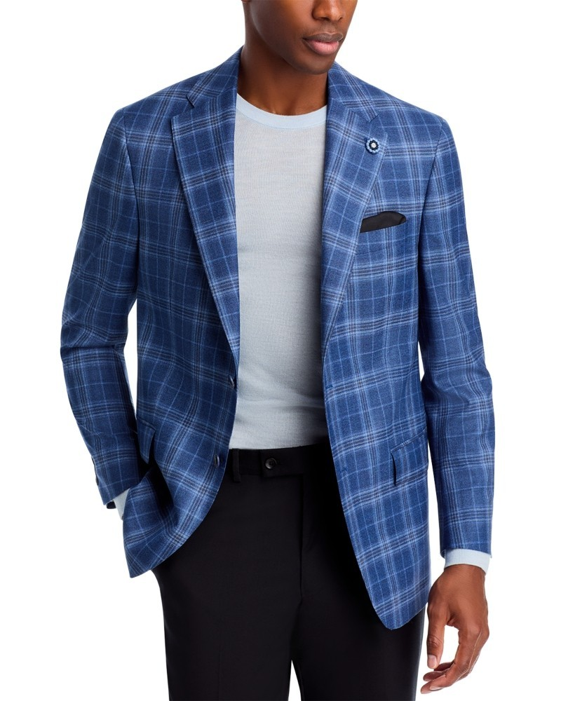 Hart Schaffner Marx New York Plaid Regular Fit Sport Coat MSRP $648