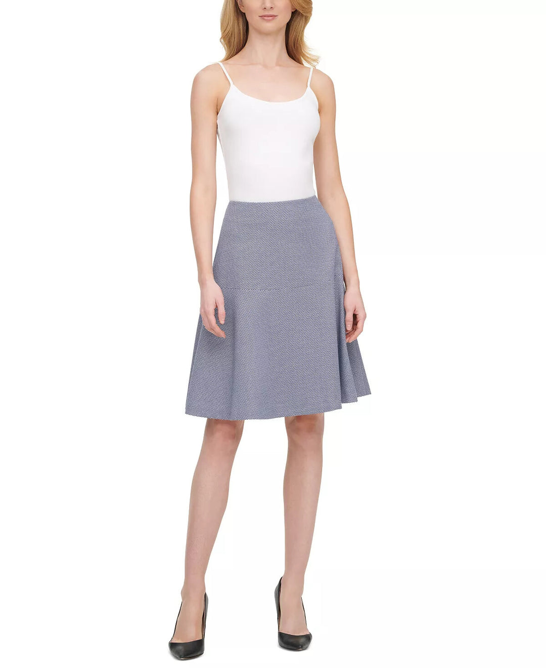 Tommy Hilfiger Textured A-Line Skirt MSRP $89