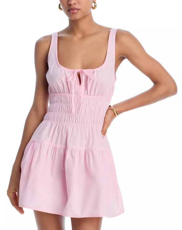 Ciao Lucia Gianluca Smocked Mini Dress MSRP $305