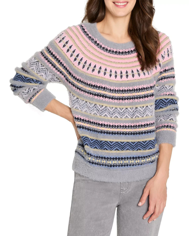 NIC+ZOE Cozy Fair Isle Sweater MSRP $178