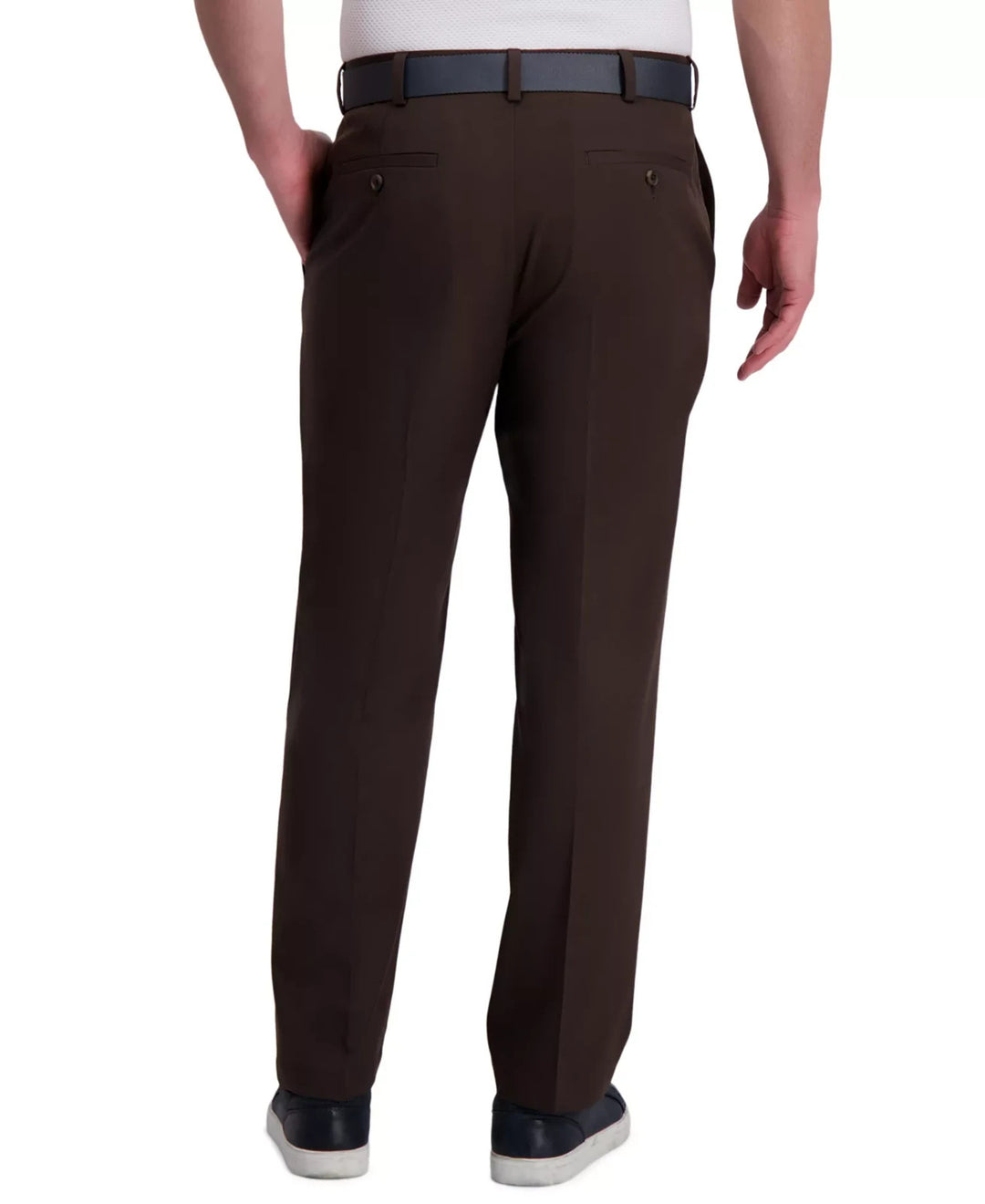 Haggar Cool Right Performance Flex Classic Fit Flat Front Pant MSRP $70