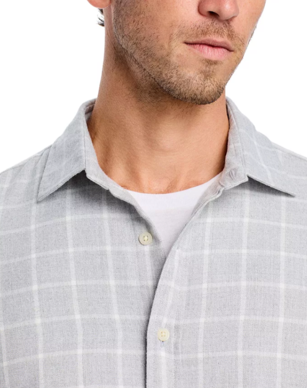 The Men Store Check Button Down Shirt MSRP $98