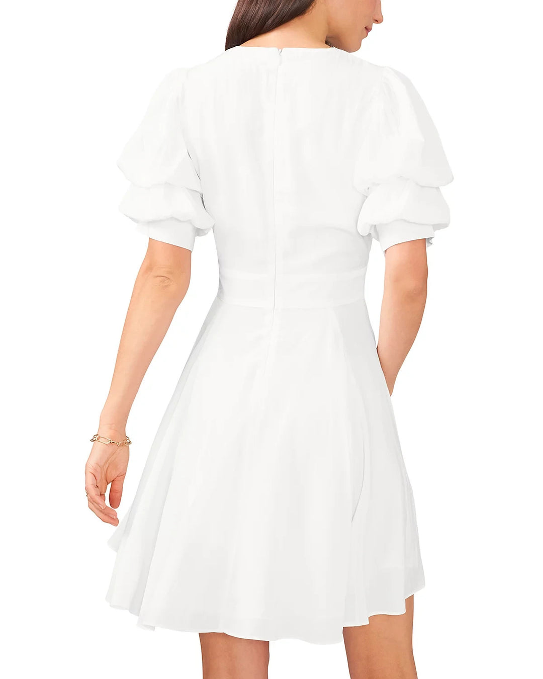 1.STATE Bubble Sleeve V Neck Dress MSRP $89