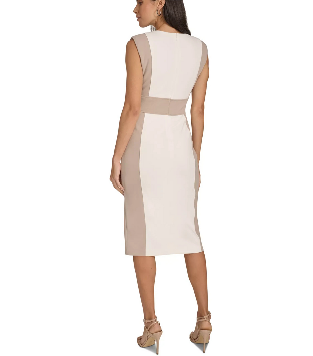 Calvin Klein Women's  Scuba Crepe Sheath Dress MSRP $134