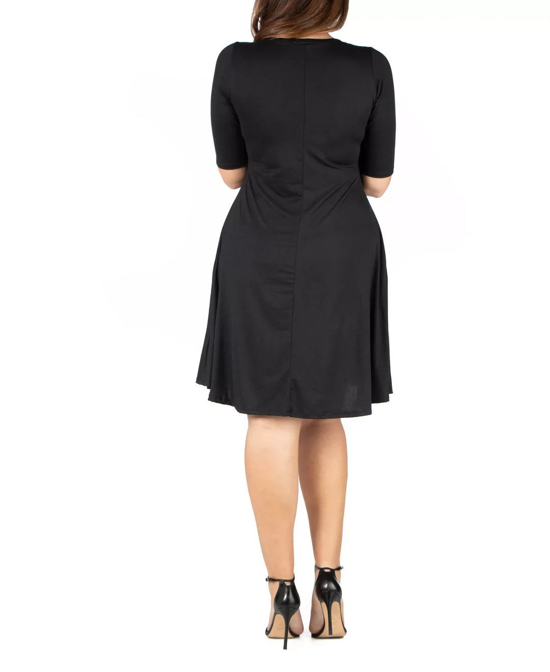 24seven Comfort Apparel Plus Size Knee Length Dress MSRP $58.99