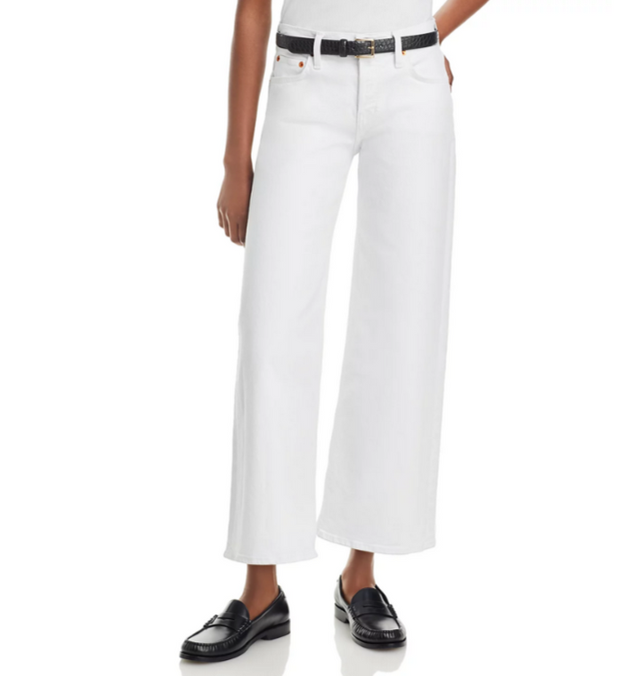 RE/DONE Mid Rise Crop Wide Leg Jeans MSRP $275