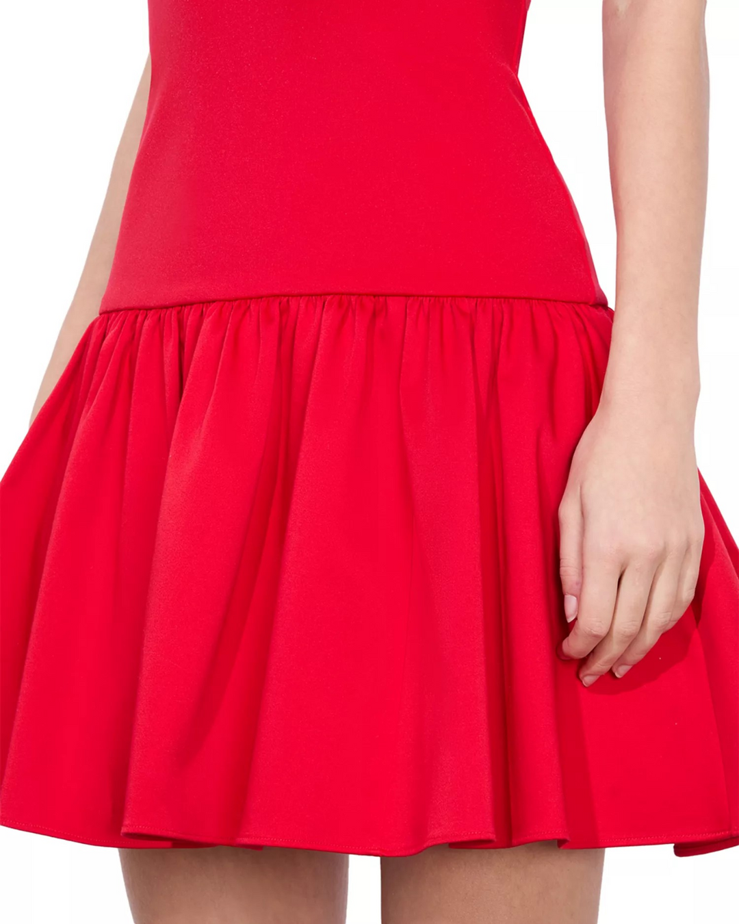Alice and Olivia Oriana Strapless Drop Waist Mini Dress MSRP $295