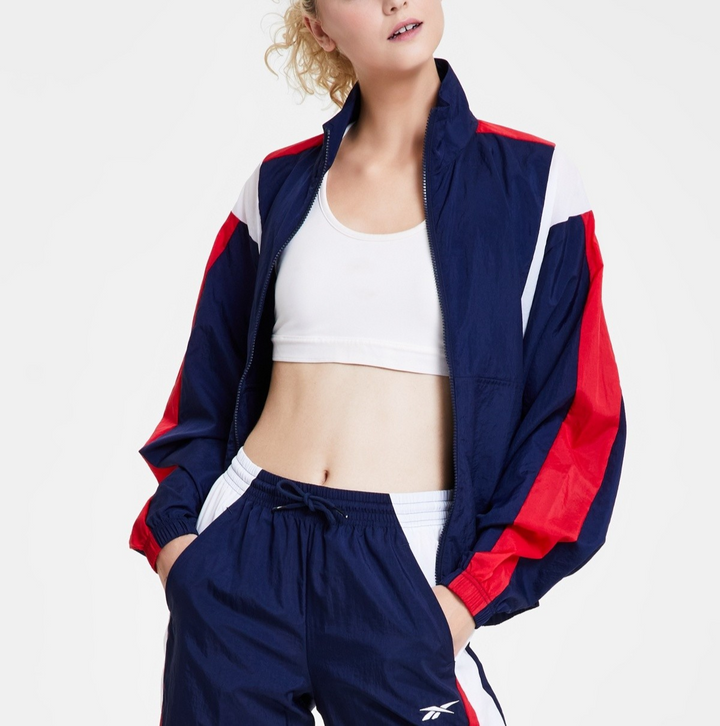 Reebok Back Vector Colorblocked Track Jacket MSRP $60