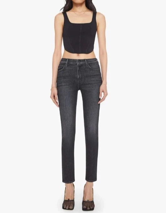 Mother Mid Rise Dazzler Flood Jeans- Keep it Sharp MSRP $258
