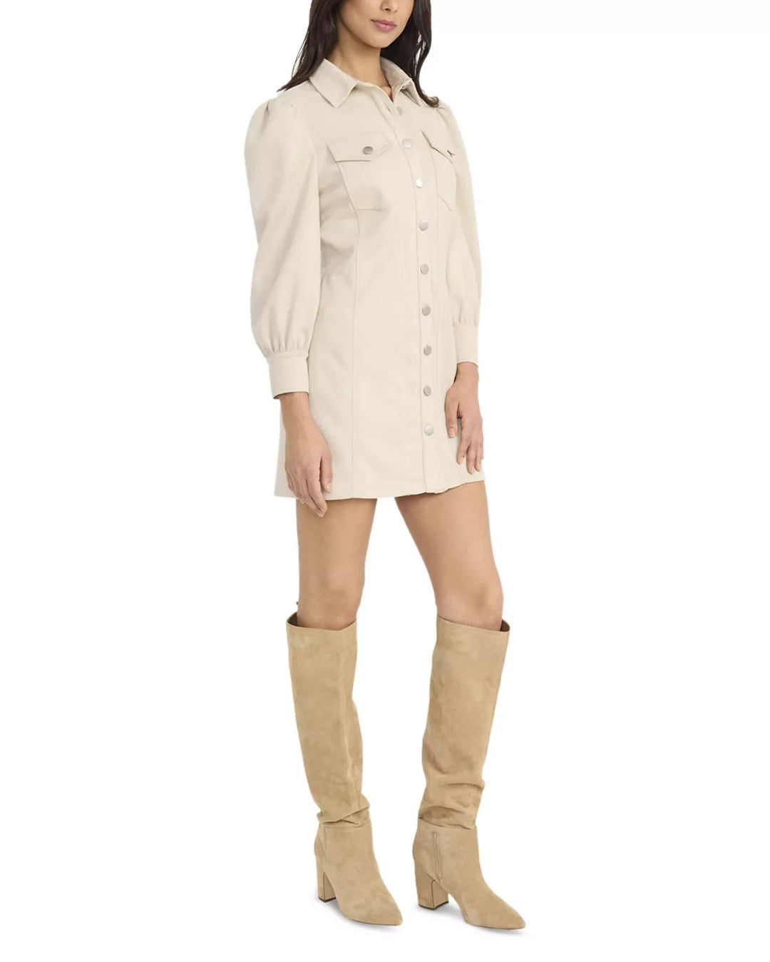 The Good Journey Button Front Shirt Dress MSRP $128