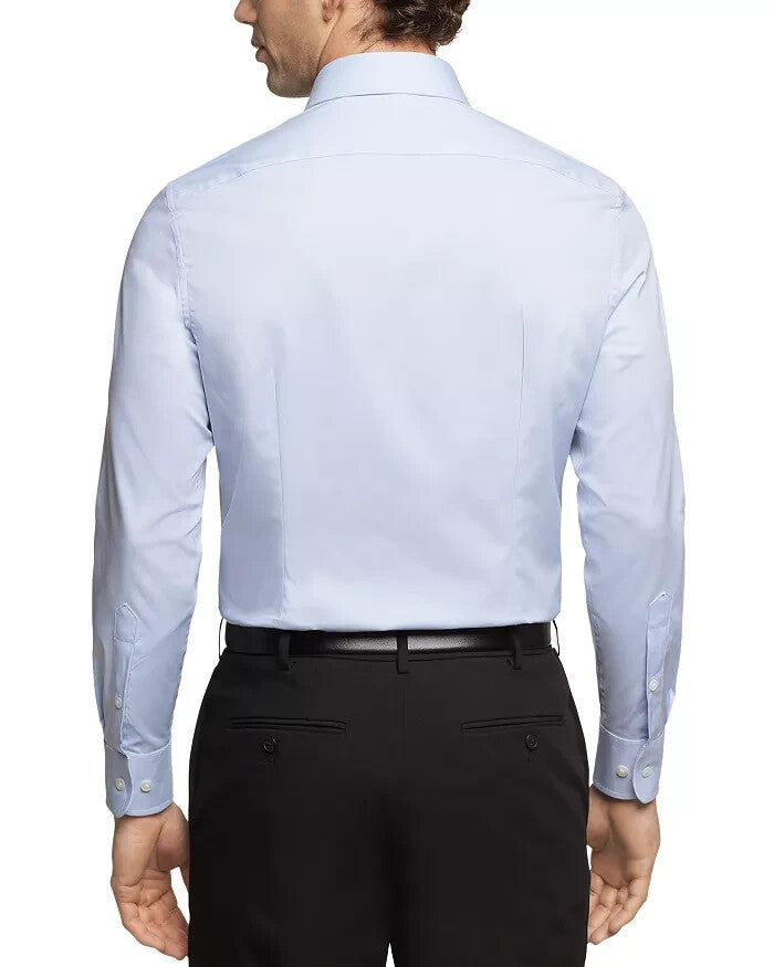 The Men's Store Solid Stretch Slim Fit Dress Shirt MSRP $89