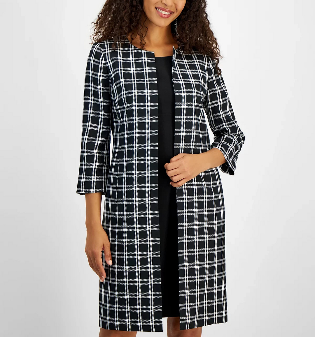 Le Suit 3/4-Sleeve Topper Jacket & Sheath Dress Suit MSRP $300