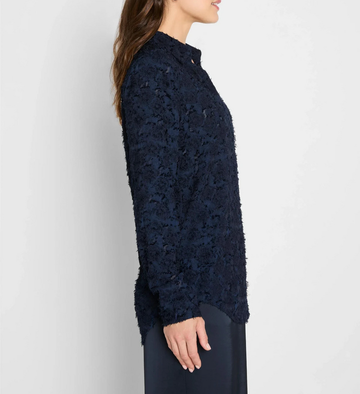 NIC+ZOE Any Occasion Clipped Jacquard Top MSRP $188