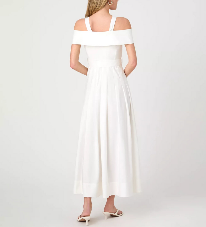 French Connection Off-The-Shoulder Midi Shirtdress MSRP $158